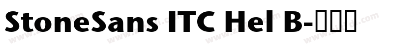 StoneSans ITC Hel B字体转换
